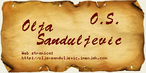 Olja Sanduljević vizit kartica